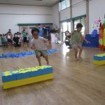 ぞう組、らいおん組は、お星さまリレー！