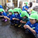 球根観察中・・