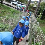 吊り橋渡りに挑戦！！揺れるからゆっくり歩こう！