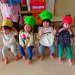 私の帽子がお気に入り！！発表会練習も頑張るぞ😊