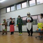 たぬき、ミニーちゃん、恐竜、ぱんだ、園長先生＆えちゴンの登場～♪