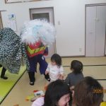 大きな獅子舞にびっくりしたね💦