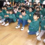 手洗いの歌を教えてもらったよ♪